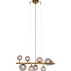 Kattovalaisin Aneta Lighting Molekyl 9-osainen antiikkikulta/savunharmaa
