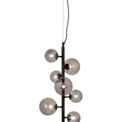 Kattovalaisin Aneta Lighting Molekyl 7-osainen musta/savunharmaa