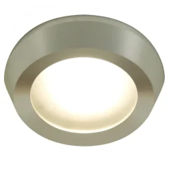 Kattovalaisin Carus IP44 Ø 84x20 mm upotettava alumiini/satiinilasi