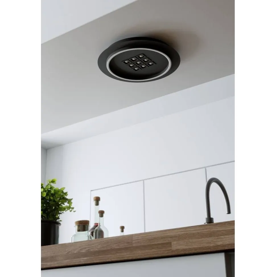 Kattovalaisin Eglo Balazote LED CCT Ø38cm musta