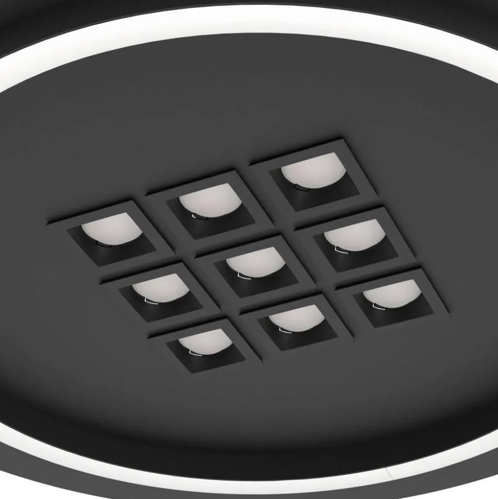Kattovalaisin Eglo Balazote LED CCT Ø38cm musta