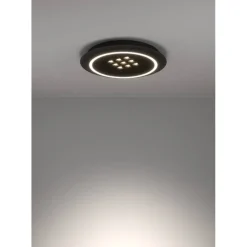 Kattovalaisin Eglo Balazote LED CCT Ø38cm musta