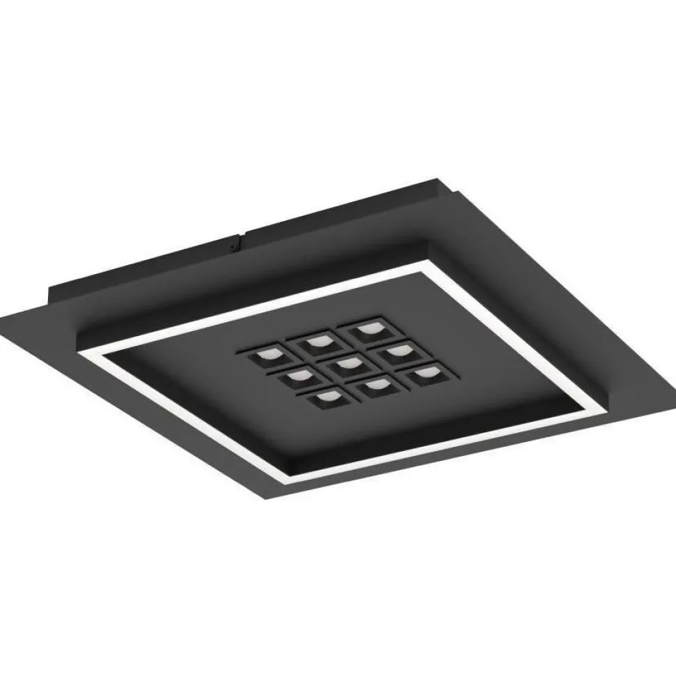 Kattovalaisin Eglo Balazote LED CCT 36x36cm musta