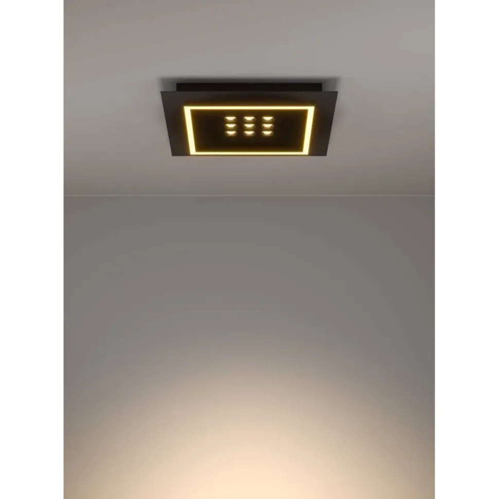 Kattovalaisin Eglo Balazote LED CCT 36x36cm musta