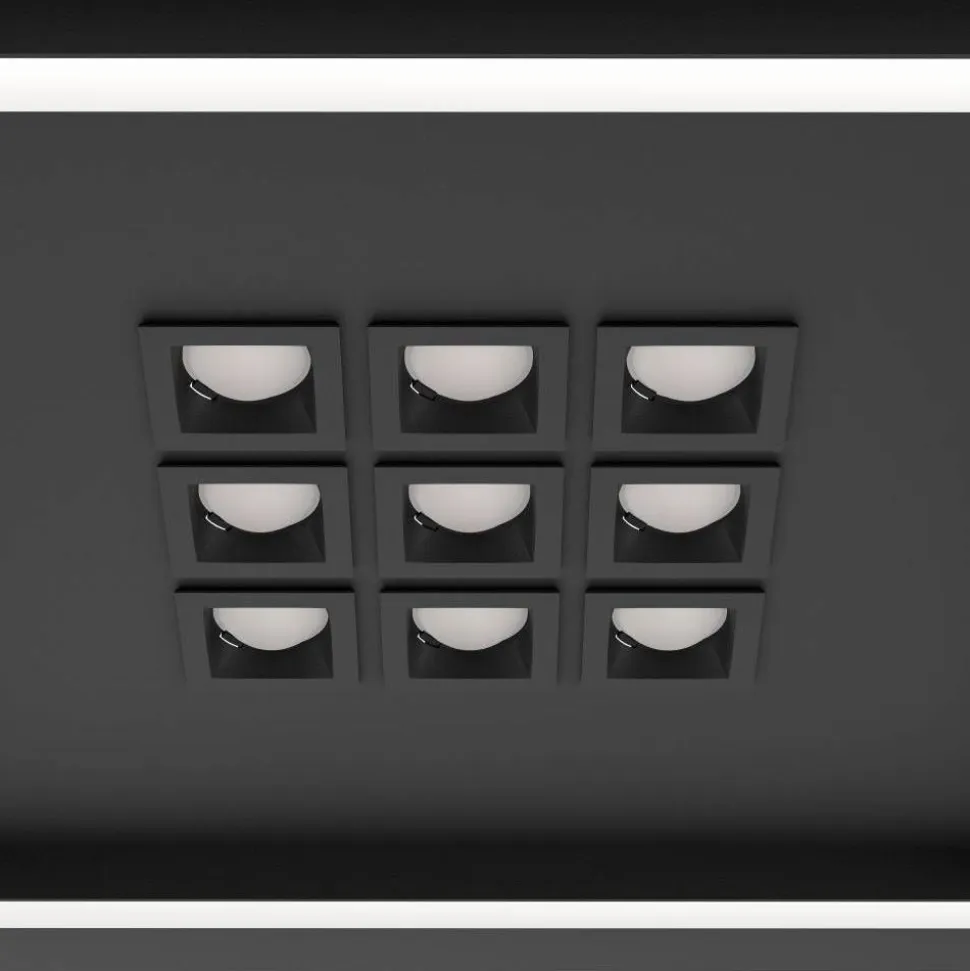 Kattovalaisin Eglo Balazote LED CCT 36x36cm musta