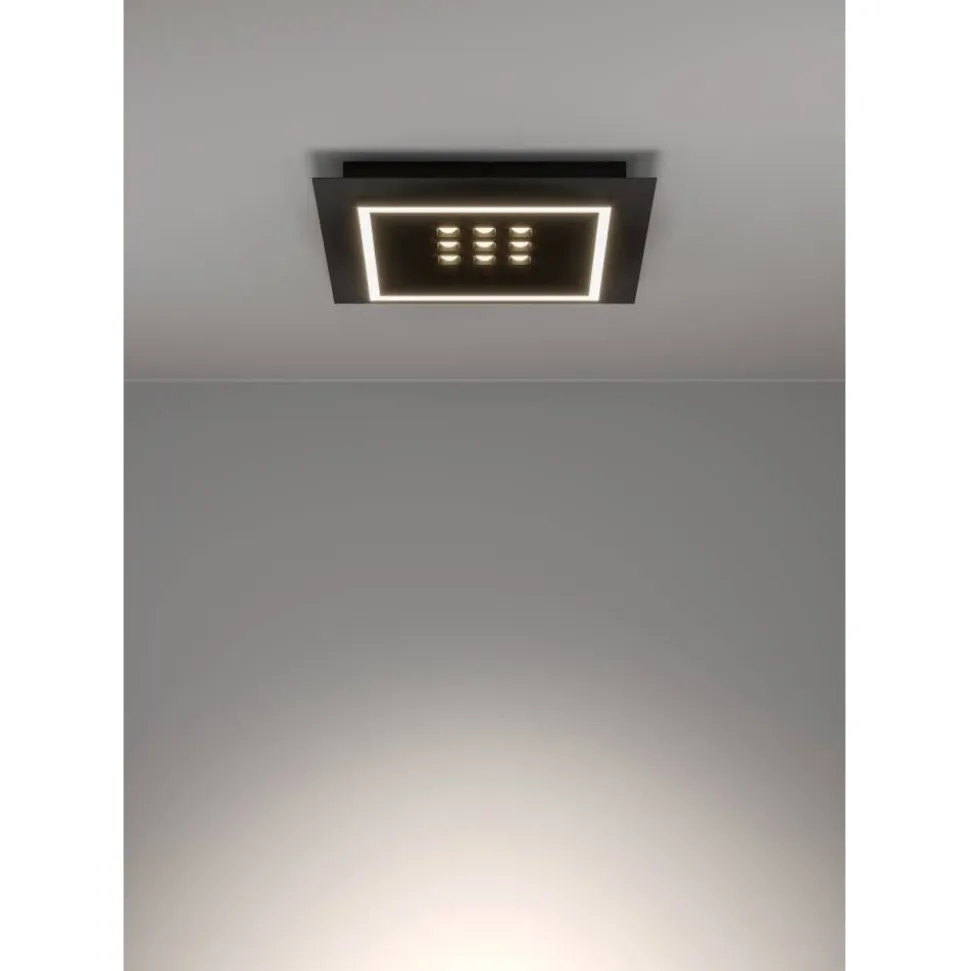 Kattovalaisin Eglo Balazote LED CCT 36x36cm musta