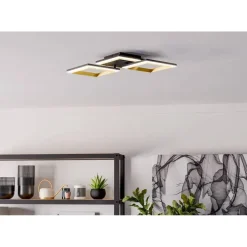 Kattovalaisin Eglo Calliera LED 59.5x31cm musta/messinki