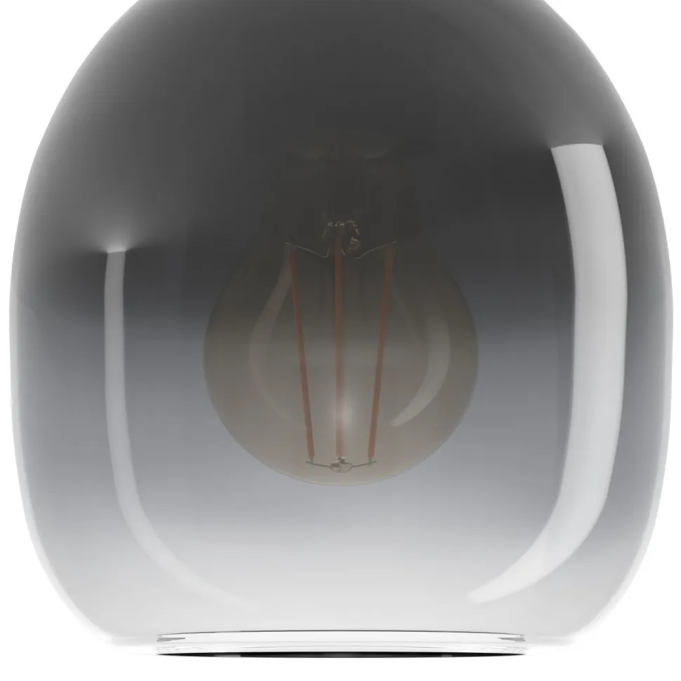 Kattovalaisin Eglo Filago, Ø14.5cm, E27, 40W, IP20, harmaa savulasi/puu