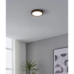 Kattovalaisin Eglo Fueva 5 LED CCT Ø21cm liiketunnistin musta