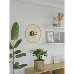 Kattovalaisin Eglo Leominster, Ø45cm, E27, 40W, IP20, bambu