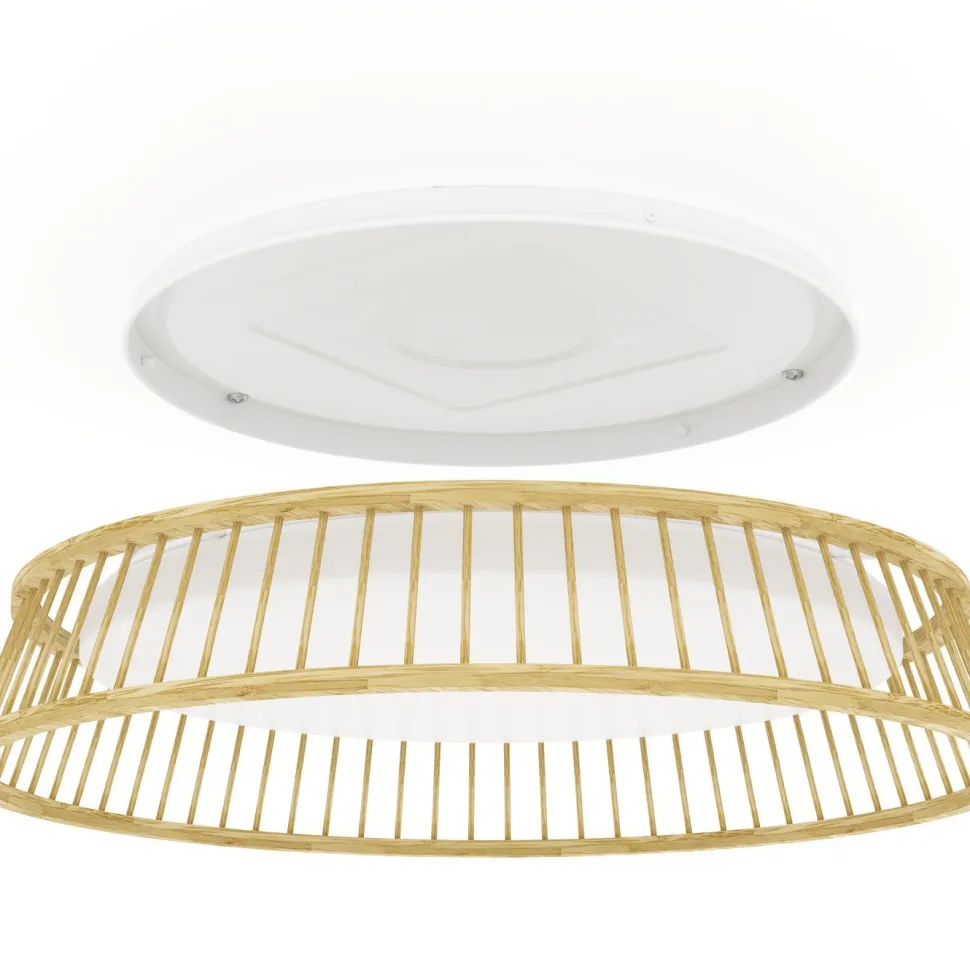 Kattovalaisin Eglo Luppineria, Ø45cm, LED, 20W, IP20, bambu