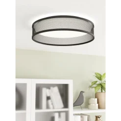 Kattovalaisin Eglo Luppineria, Ø38.5cm, LED, 20W, IP20, musta