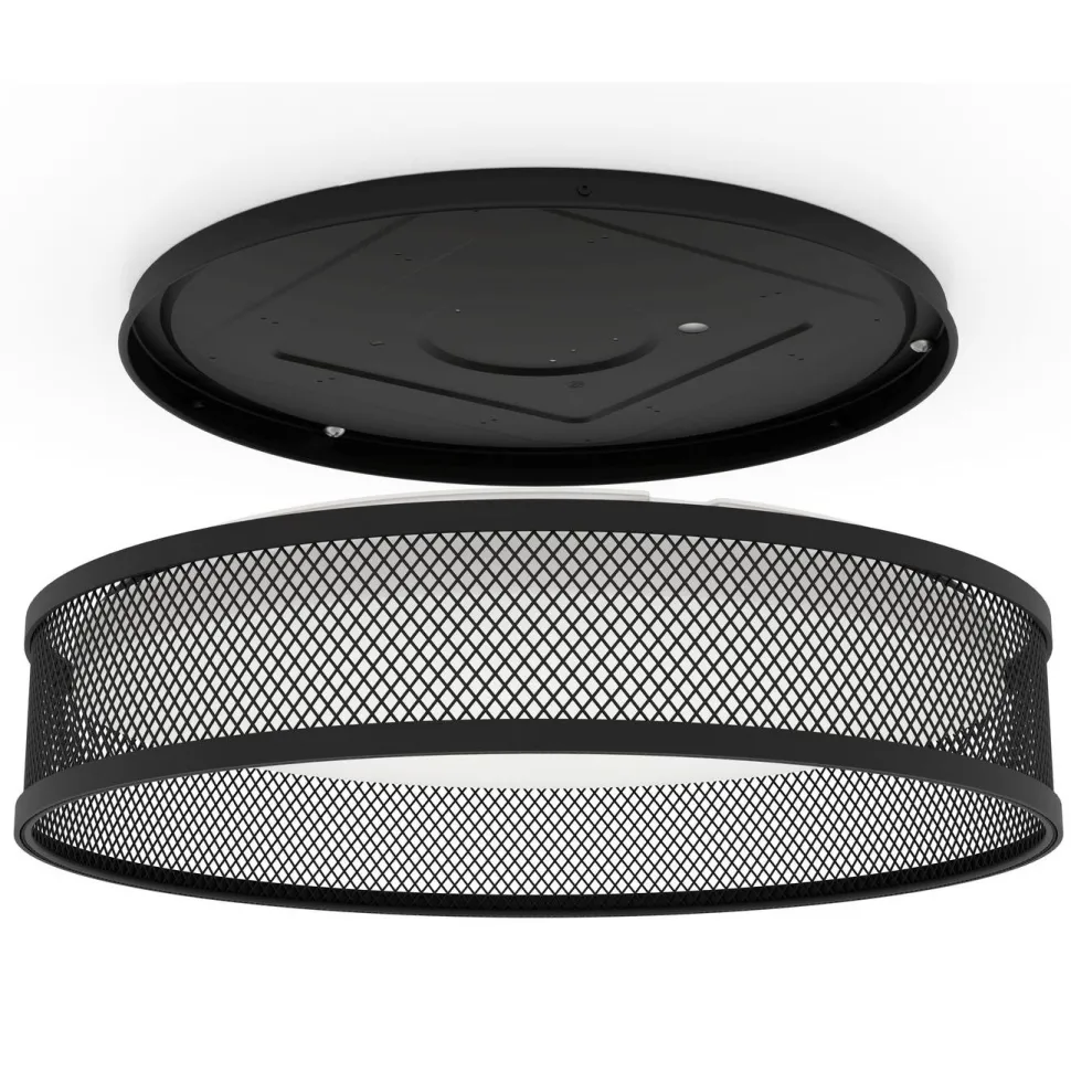 Kattovalaisin Eglo Luppineria, Ø38.5cm, LED, 20W, IP20, musta