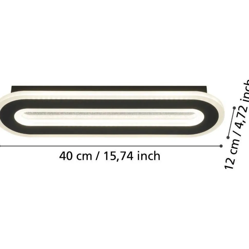 Kattovalaisin Eglo Macchioni LED 40x12cm musta