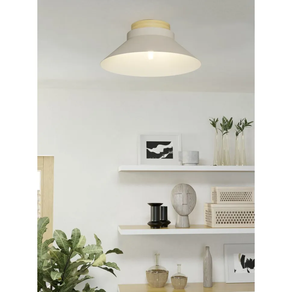 Kattovalaisin Eglo Moharras, Ø40cm, E27, 40W, IP20, hiekka/puu