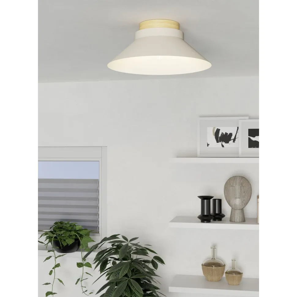 Kattovalaisin Eglo Moharras, Ø40cm, E27, 40W, IP20, hiekka/puu