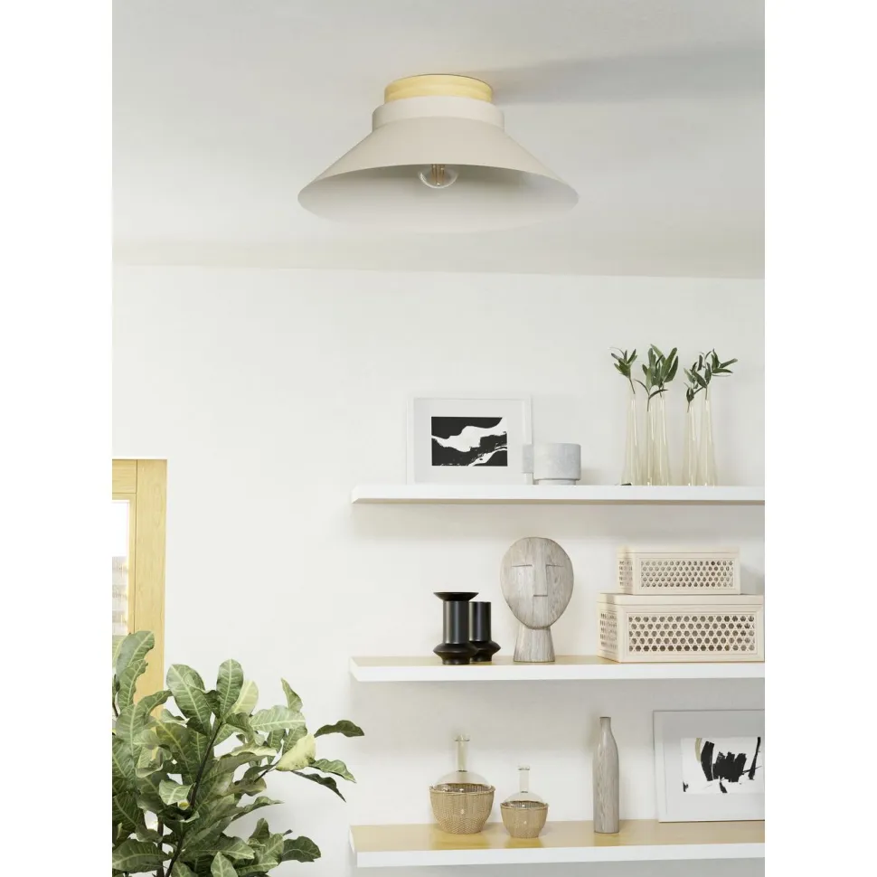 Kattovalaisin Eglo Moharras, Ø40cm, E27, 40W, IP20, hiekka/puu