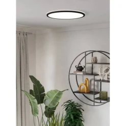Kattovalaisin Eglo Rovito-R LED CCT Ø39cm IP44 musta