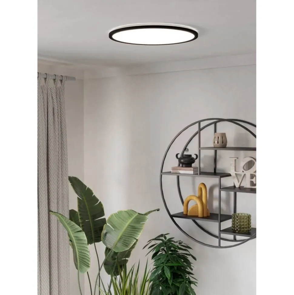 Kattovalaisin Eglo Rovito-R LED CCT Ø39cm IP44 musta
