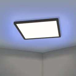 Kattovalaisin Eglo Rovito-z LED RGB CCT 29x29cm IP44 musta