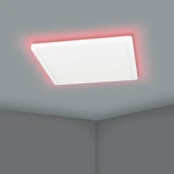 Kattovalaisin Eglo Rovito-z LED RGB CCT 29x29cm IP44 musta