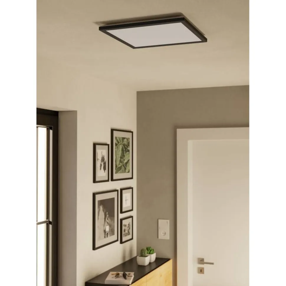 Kattovalaisin Eglo Rovito-z LED RGB CCT 29x29cm IP44 musta