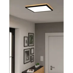 Kattovalaisin Eglo Rovito-z LED RGB CCT 29x29cm IP44 musta