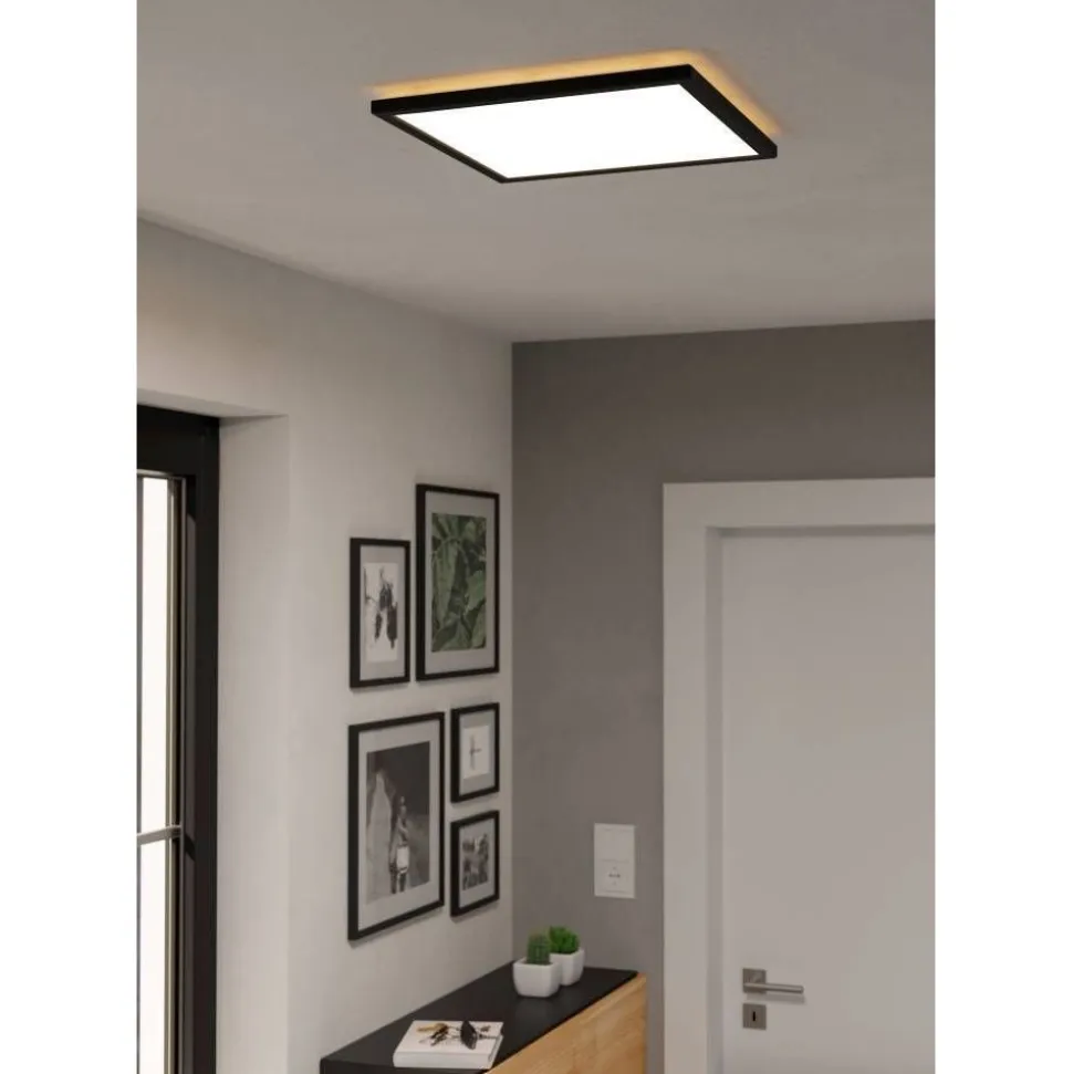 Kattovalaisin Eglo Rovito-z LED RGB CCT 29x29cm IP44 musta
