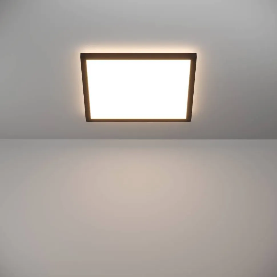 Kattovalaisin Eglo Rovito-z LED RGB CCT 29x29cm IP44 musta