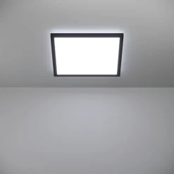 Kattovalaisin Eglo Rovito-z LED RGB CCT 29x29cm IP44 musta