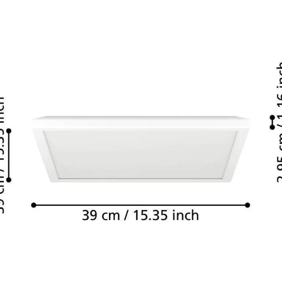 Kattovalaisin Eglo Rovito-z LED RGB CCT 29x29cm IP44 musta