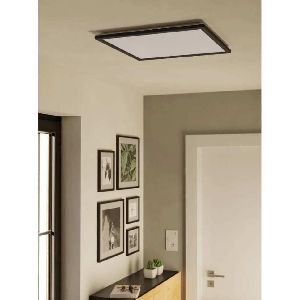 Kattovalaisin Eglo Rovito-z LED RGB CCT 29x29cm IP44 musta