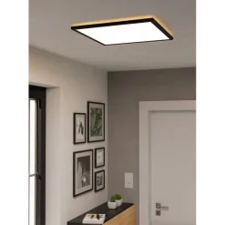 Kattovalaisin Eglo Rovito-z LED RGB CCT 29x29cm IP44 musta