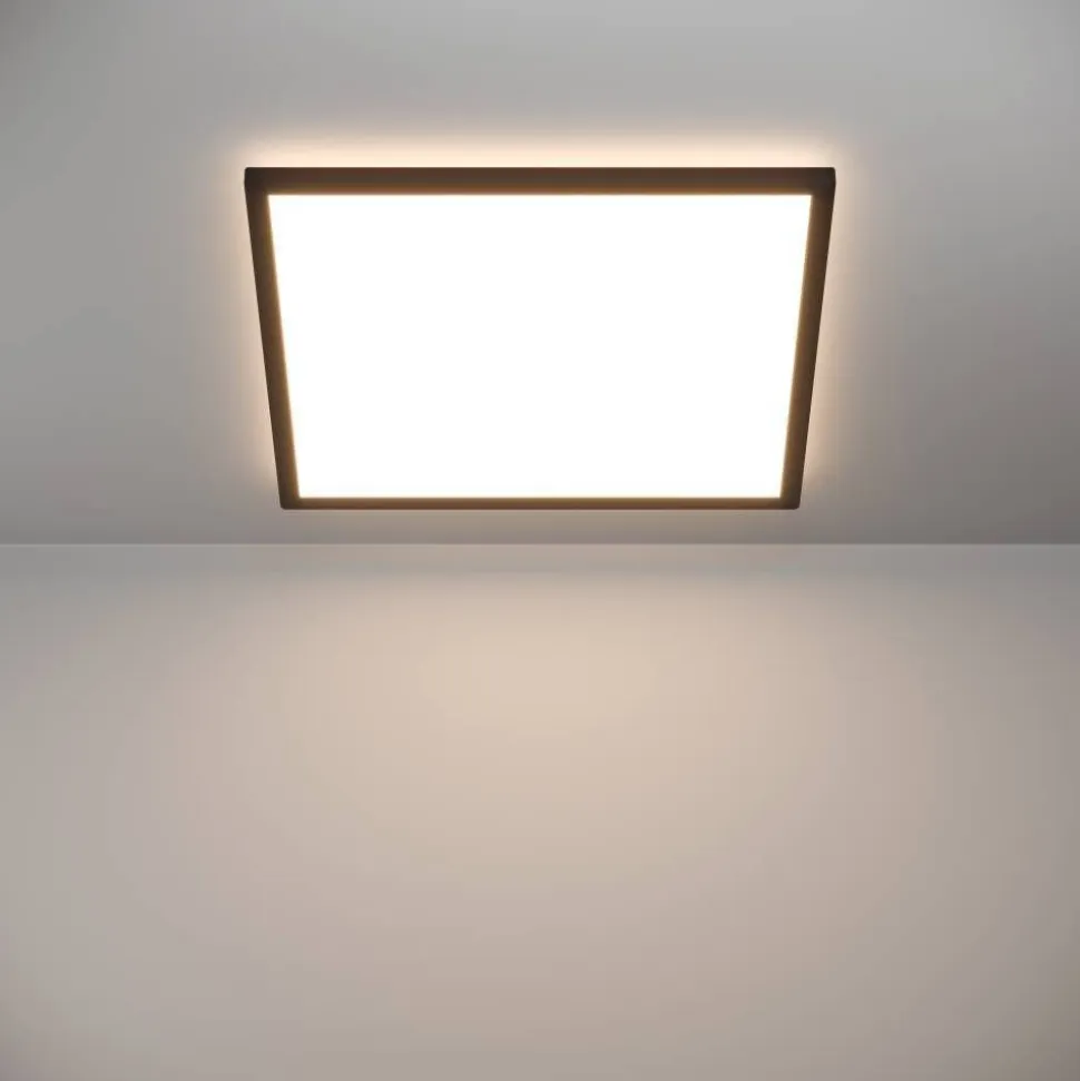 Kattovalaisin Eglo Rovito-z LED RGB CCT 29x29cm IP44 musta