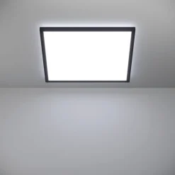 Kattovalaisin Eglo Rovito-z LED RGB CCT 29x29cm IP44 musta