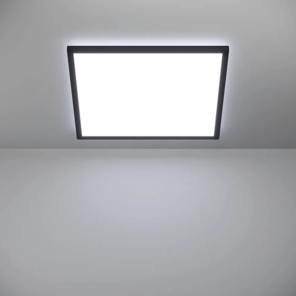Kattovalaisin Eglo Rovito-z LED RGB CCT 29x29cm IP44 musta