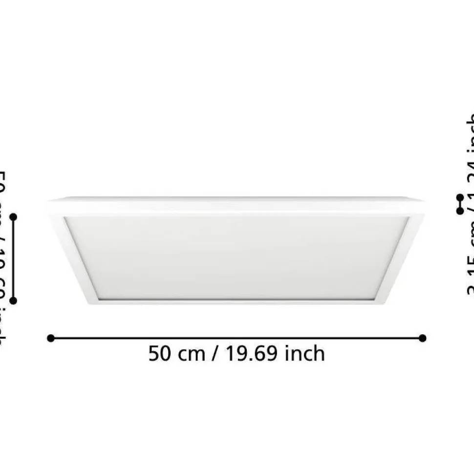 Kattovalaisin Eglo Rovito-z LED RGB CCT 29x29cm IP44 musta