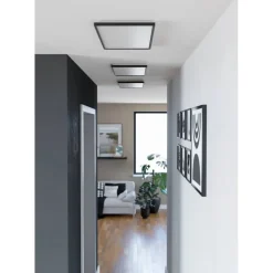 Kattovalaisin Eglo Rovito-z LED RGB CCT 29x29cm IP44 musta