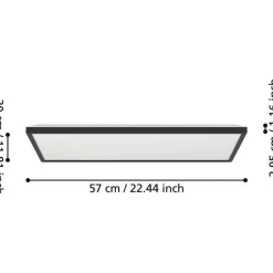Kattovalaisin Eglo Rovito-z LED RGB CCT 29x29cm IP44 musta