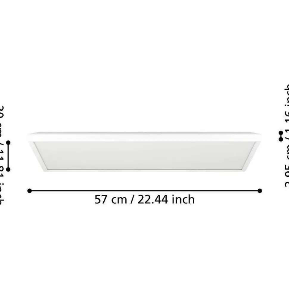 Kattovalaisin Eglo Rovito-z LED RGB CCT 29x29cm IP44 musta