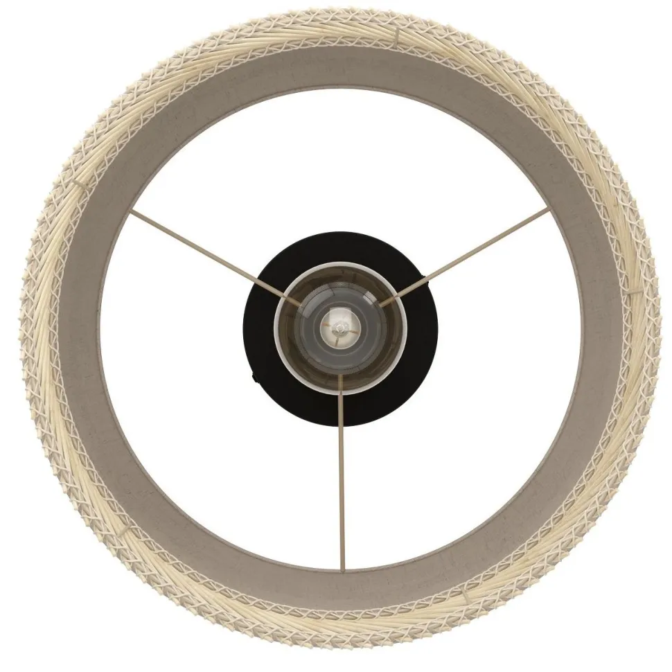 Kattovalaisin Eglo Tabley, Ø38cm, E27, 40W, IP20, pellava/puu