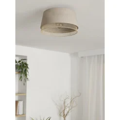 Kattovalaisin Eglo Tabley, Ø38cm, E27, 40W, IP20, pellava/puu