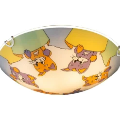 Kattovalaisin Globo Kiddy Kissa Ø30x6,5cm 60W monivärinen