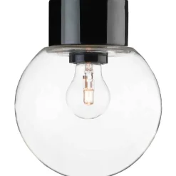 Kattovalaisin Ifö Electric Classic Glob Ø180mm kirkas kupu musta suora IP54