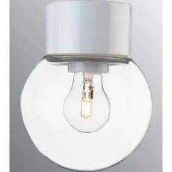 Kattovalaisin Ifö Electric Classic Glob Ø150mm kirkas kupu valkoinen suora IP54