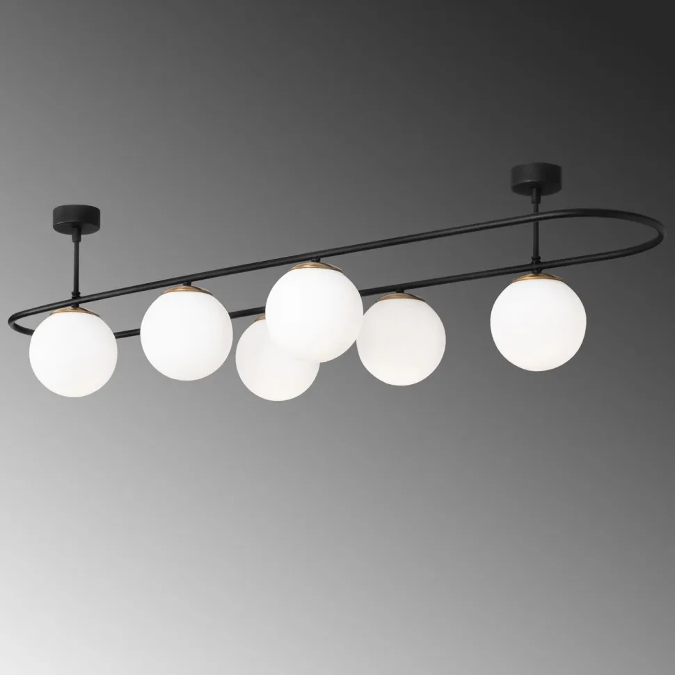Kattovalaisin Linento Lighting Abakus 6-osainen musta