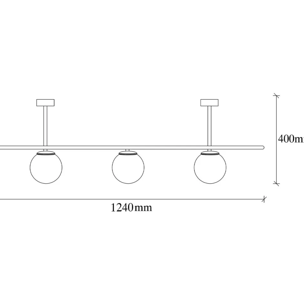 Kattovalaisin Linento Lighting Abakus 4-osainen musta