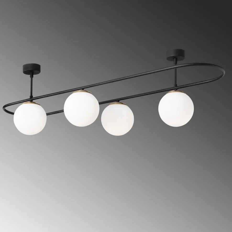 Kattovalaisin Linento Lighting Abakus 4-osainen musta