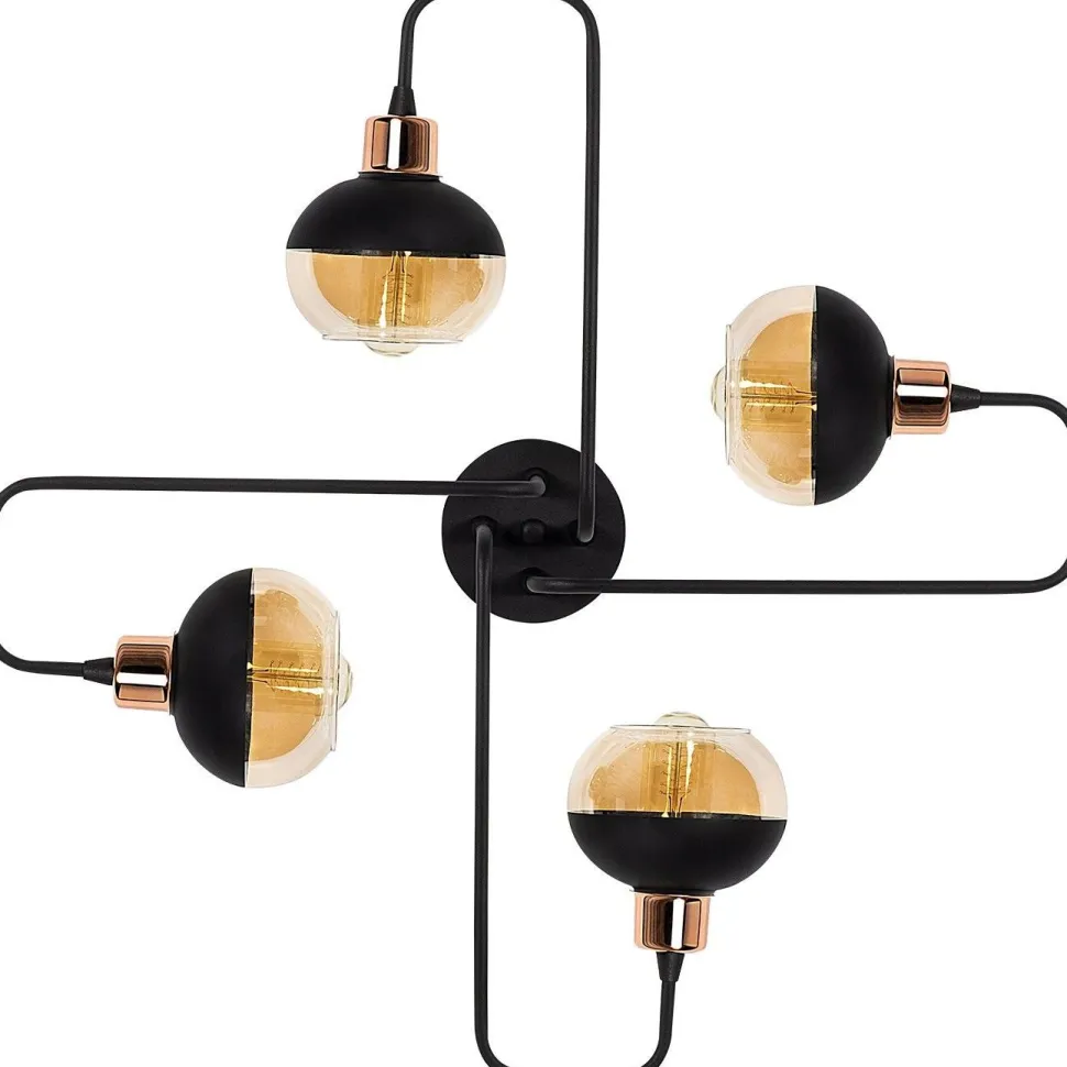 Kattovalaisin Linento Lighting Ani 4-osainen musta/kupari