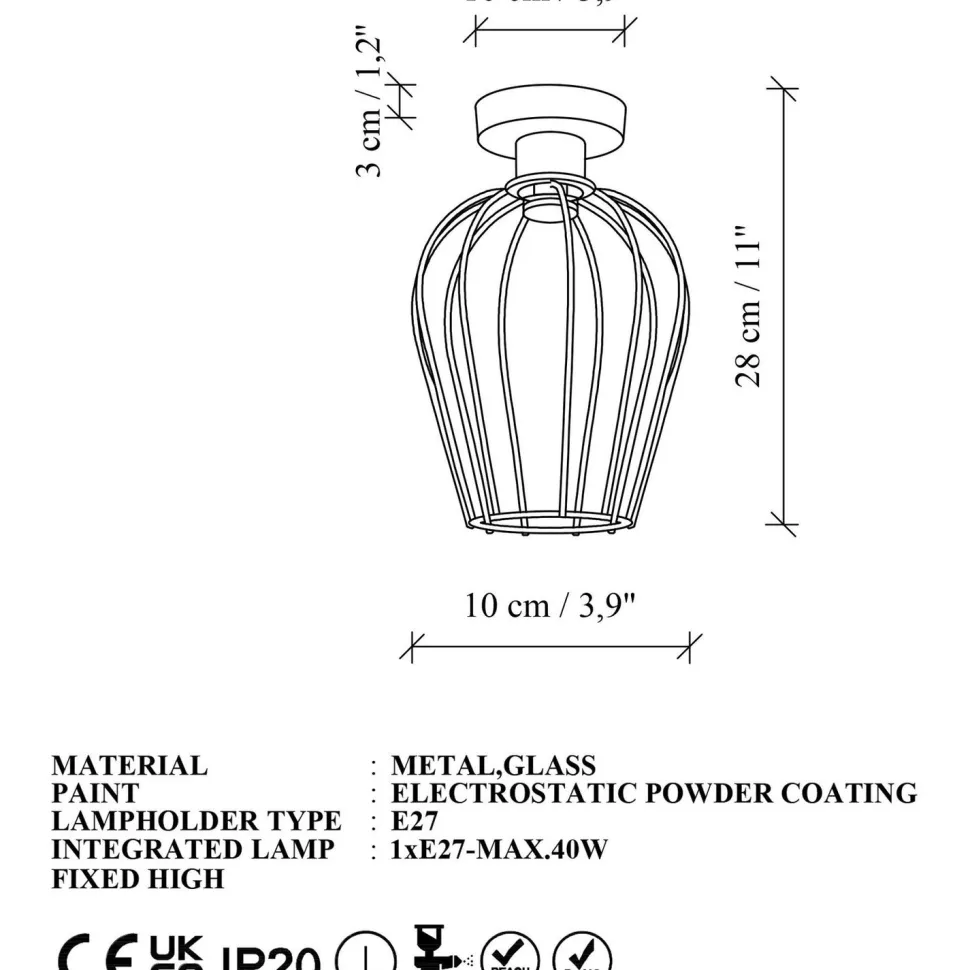 Kattovalaisin Linento Lighting Armut musta